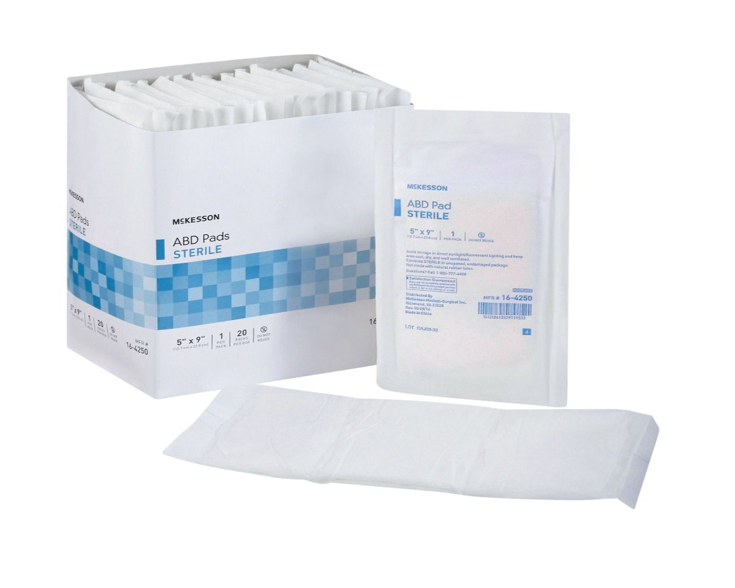 Sterile 5x9 ABD pads for absorbent wound coverage and post-surgical dressing care