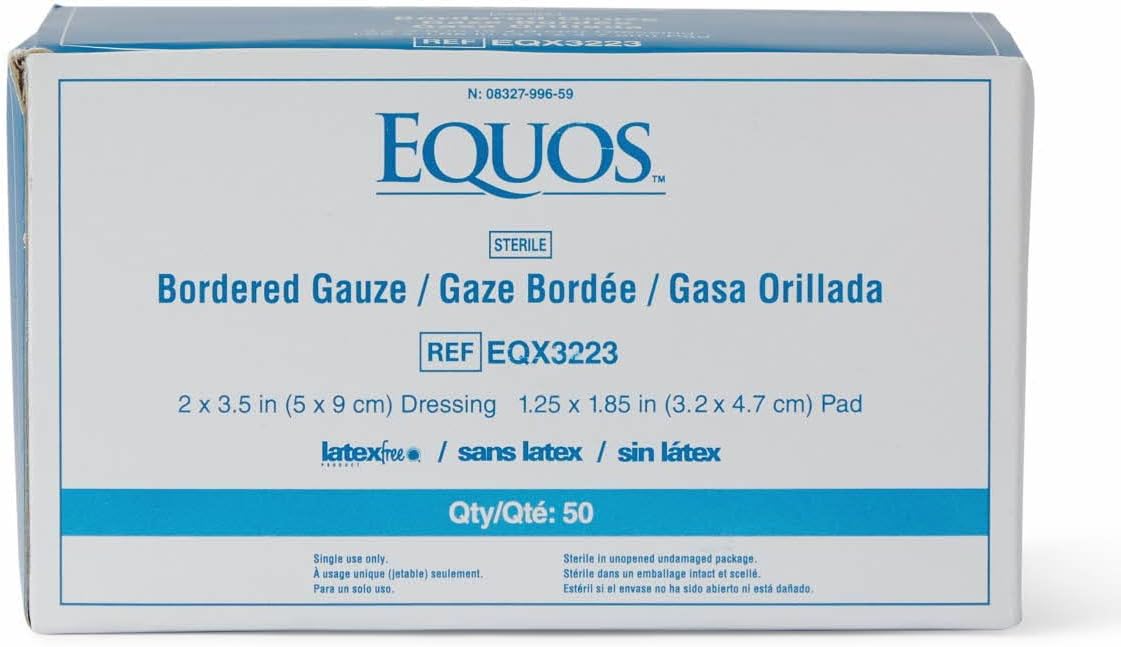 Sterile Bordered Gauze Dressings — 2 × 3.5 in (50 ct)