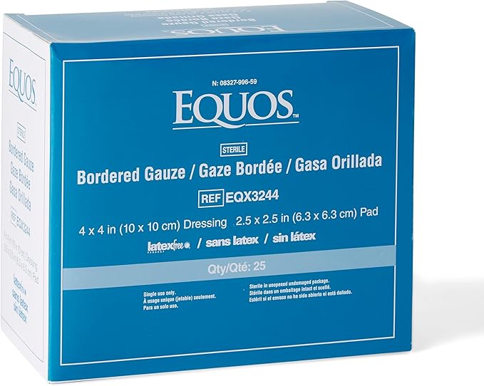 Sterile Bordered Gauze Dressings — 4 × 4 in (25 ct)