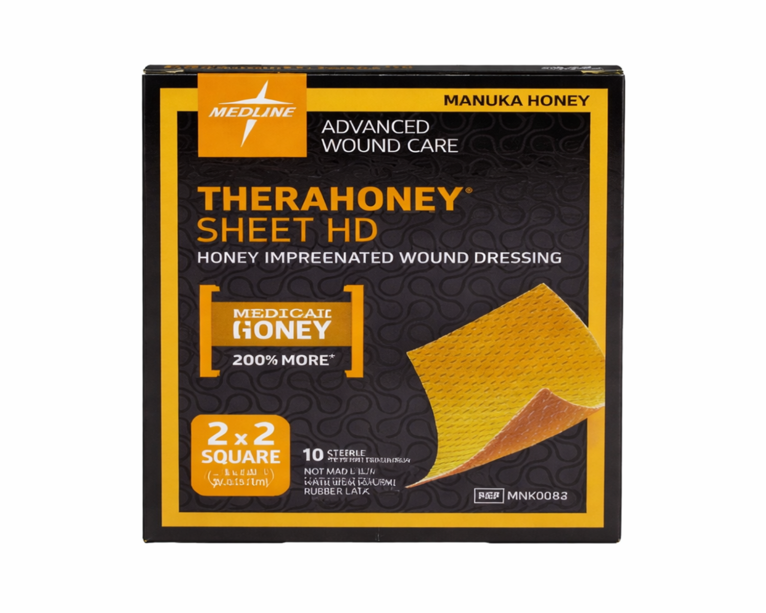 TheraHoney® Sheet HD — Honey-Impregnated Wound Dressing (4×5 in)