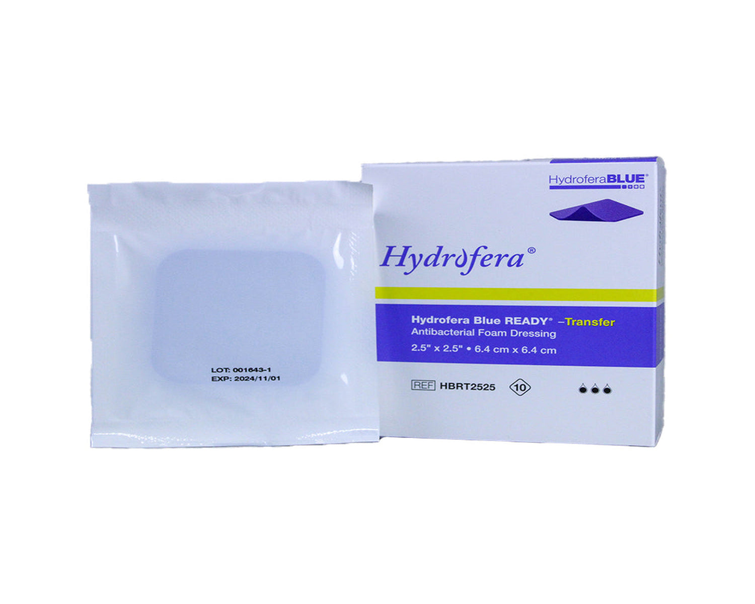 Hydrofera Blue® READY™ Antibacterial Foam Dressing — 8 × 8 in
