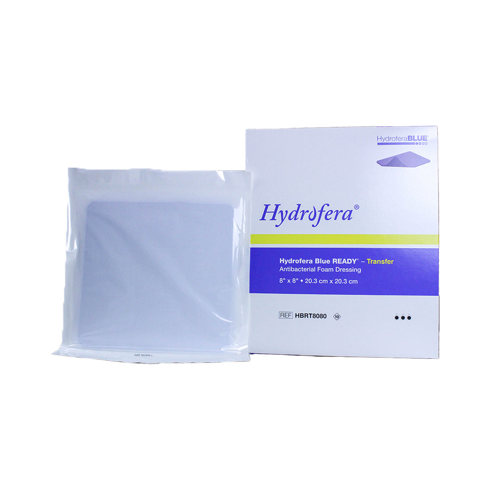 Hydrofera Blue® READY™ Antibacterial Foam Dressing — 8 × 8 in