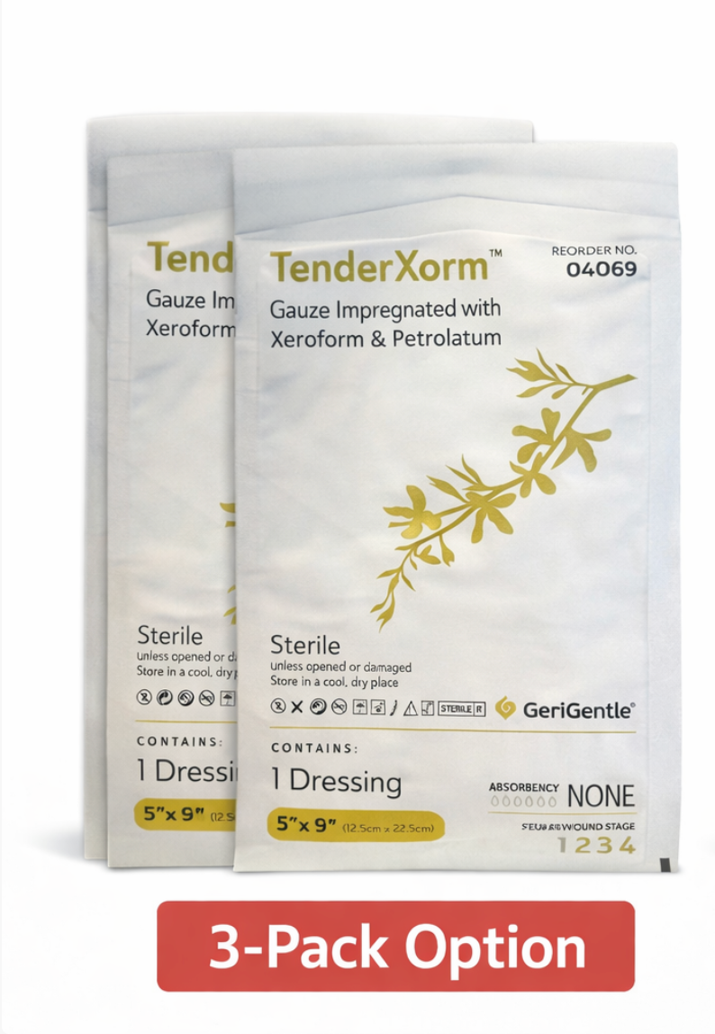 Xeroform Petrolatum Gauze Dressing 5” x 9” (Sterile) 3-pack