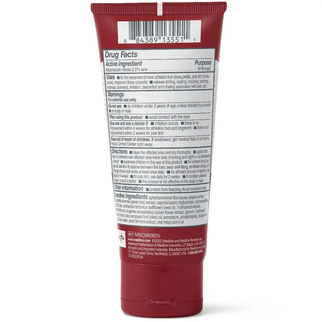 Medline Remedy Clinical Treat Antifungal Ointment 2.5 oz Drug Facts and directions | WoundPro Essentials