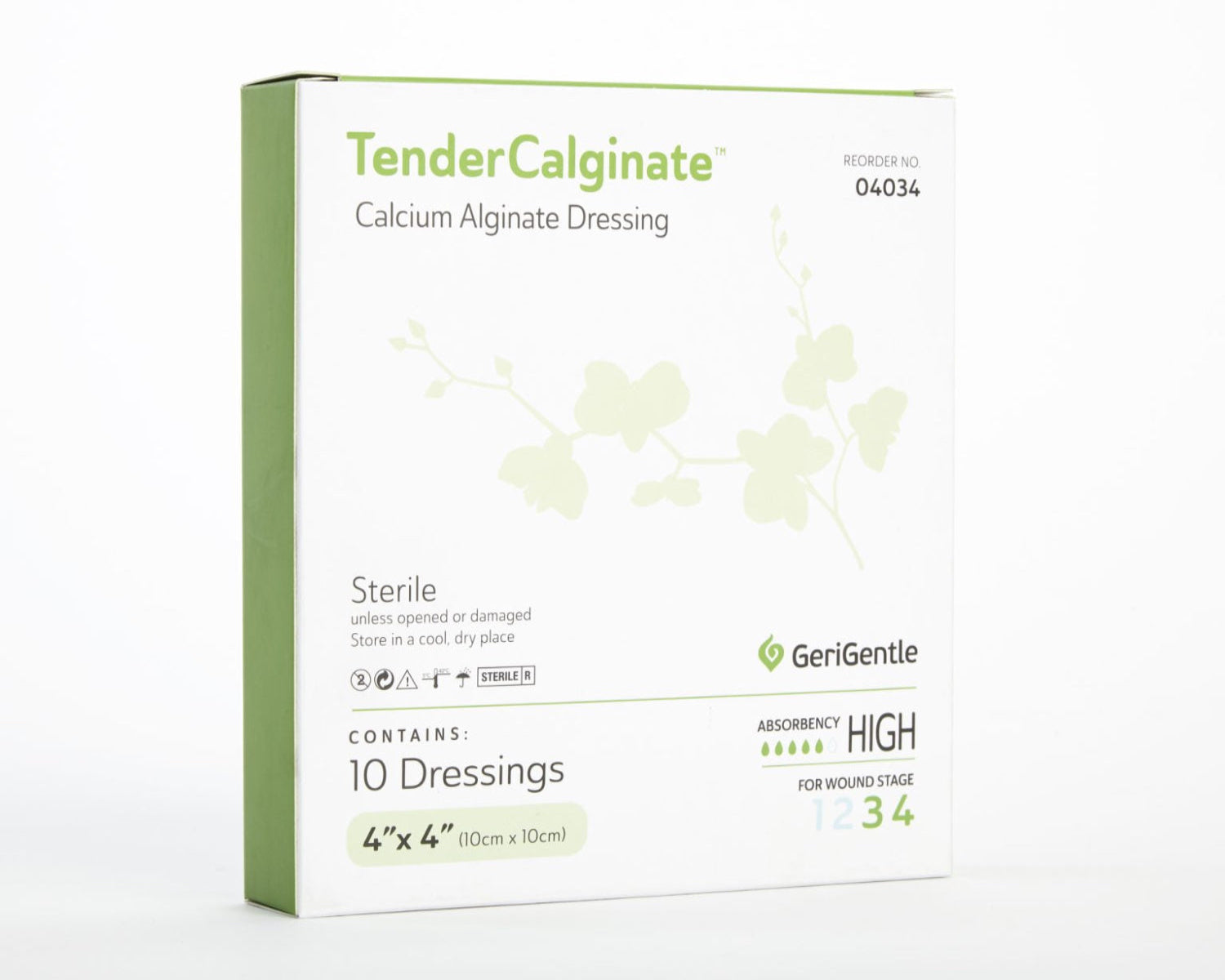 Calcium alginate wound dressing 4.3x4.3 inch sterile high absorbency