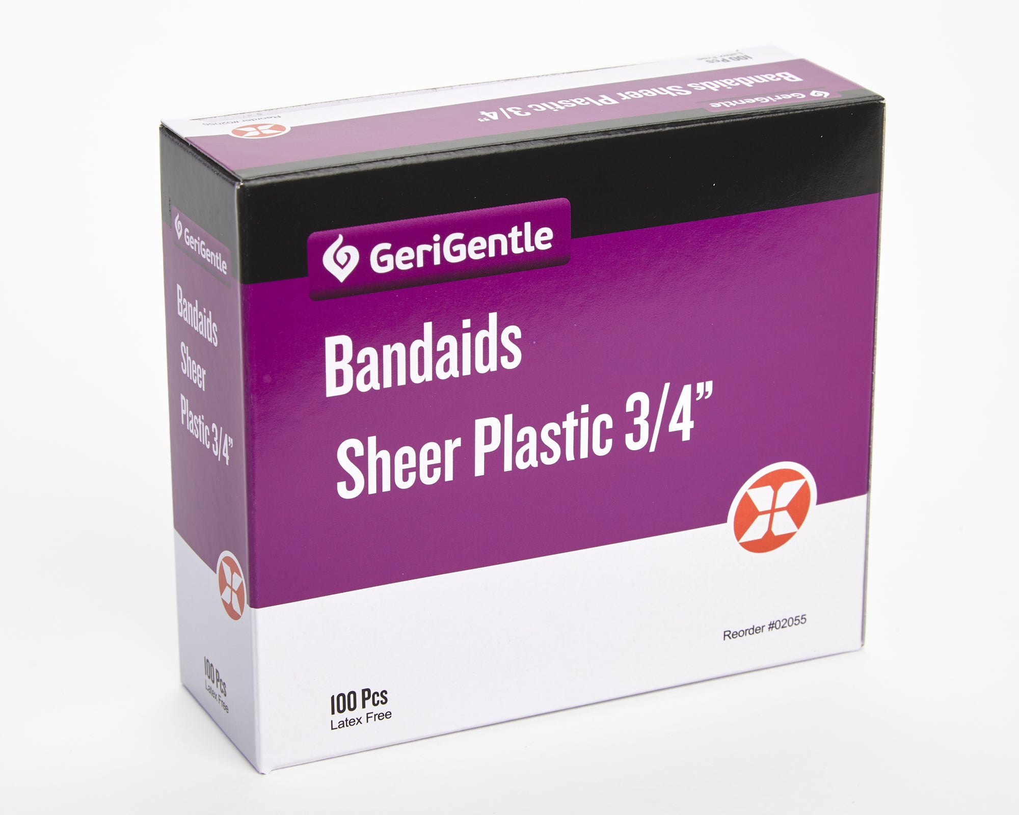 Sheer plastic adhesive bandages 3/4 inch latex free first aid bandages 100 count
